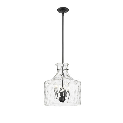 Wrought Studio™ Maitreya 4 Light Pendant Light with Water Glass Shade