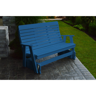 Outdoor Gliding Plastic Bench by A&L Furniture