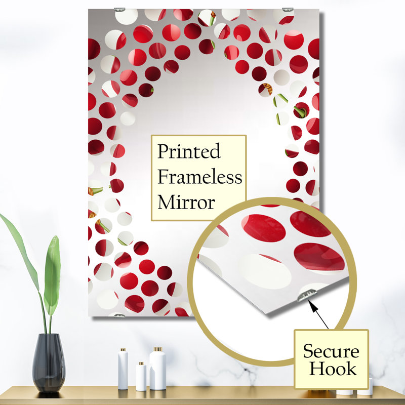 Alcocer - Miroir mural cerise MIR141432, 40 po x 30 po