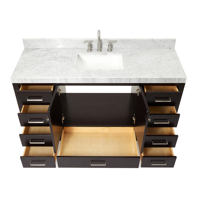Meuble-lavabo simple 60 po Cambridge, Espresso