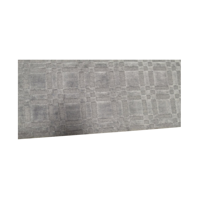 Cotton Geometric Area Rug in Gray