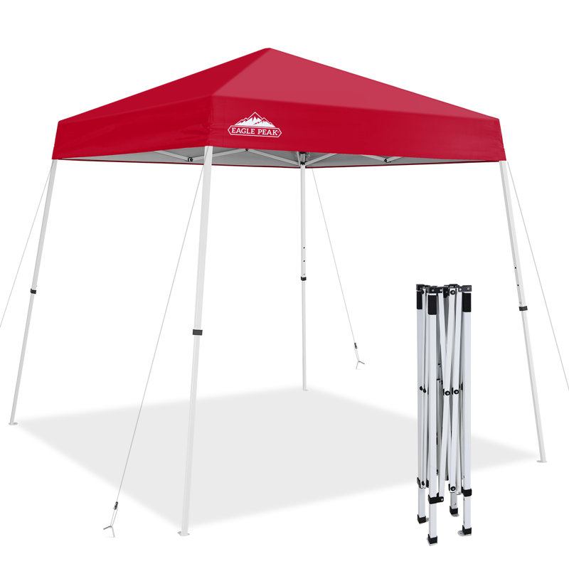 8 pi L 8 pi. D Auvent escamotable en acier, Rouge