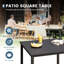 Table de salle à manger d'extérieur carrée L 37,8 po x l 37,8 po Milaan-131714287