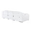 Canapé inclinable en cuir fleur italien 3 pièces avec repose-tête électrique 3 pièces-103976823