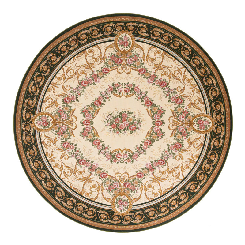 Indoor/Outdoor Traditional Area Rug, Round 10'
