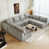Gray Plush Corduroy Fabric