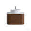 Meuble-lavabo 24 po avec lavabo, armoire murale en noyer avec porte-serviettes gratuit, lavabo simple en céramique blanche, sans drain et robinet, pré-assemblé-634737738-634737741