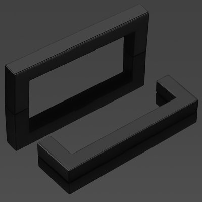 Probrico Square Appliance Pull 3-3/4 inch (96mm) Center to Center Cabinet Pull Matte Black