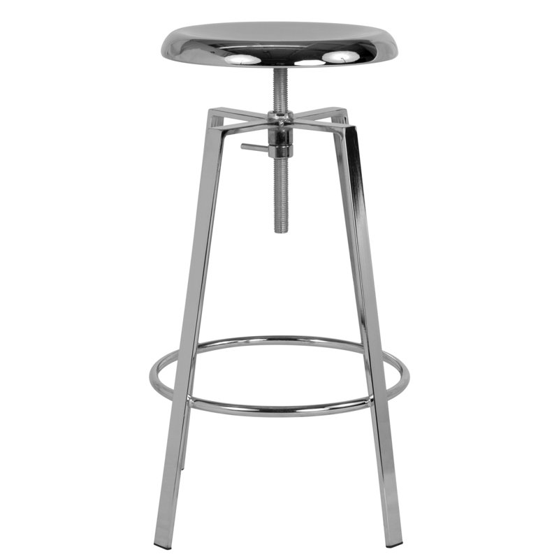 Tabouret de bar pivotant à hauteur réglable Lukachukai, Gris