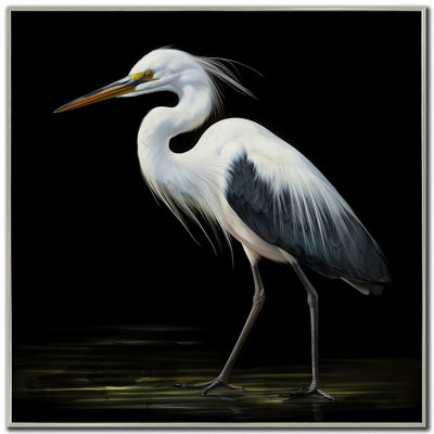Midnight Heron II Canvas Wall Art