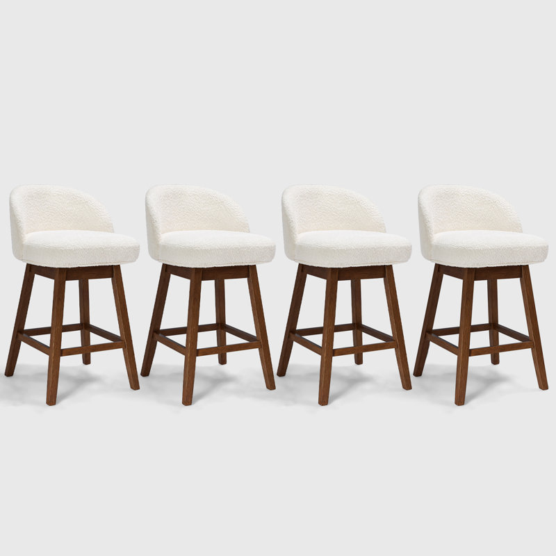 Detweiler Swivel Upholstered 26"H Counter Stool (Set of 4)