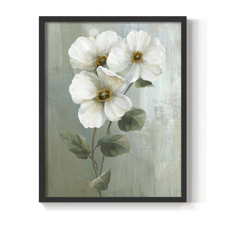 «White Fancy I», reproduction encadrée - bois massif, Noir, noir, noir, noir, H 21 po x l 17 po