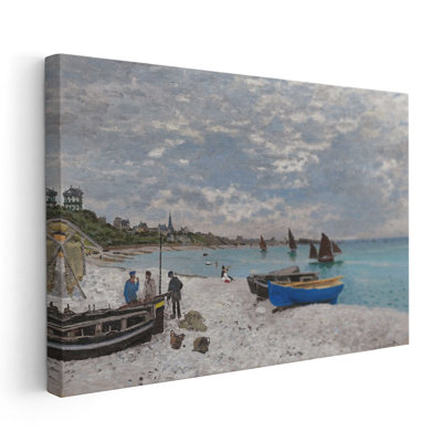 The Beach at Sainte-Adresse, 1867 - Canvas Print Wall Art