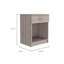 Table de chevet H 21 po, un tiroir, tablette basse, plateau, gris clair-1436014388