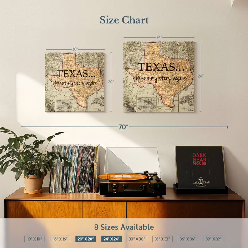 Tergel, Texas, My Story, H 20 po x l 20 po