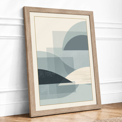 Layered Forms Minimalist - Framed Print