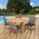 Avva 4 - Person Round Teak Outdoor Dining Set with Cushions