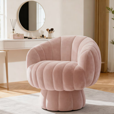 Fauteuil demi-tonneau rembourré rembourré avec coussin