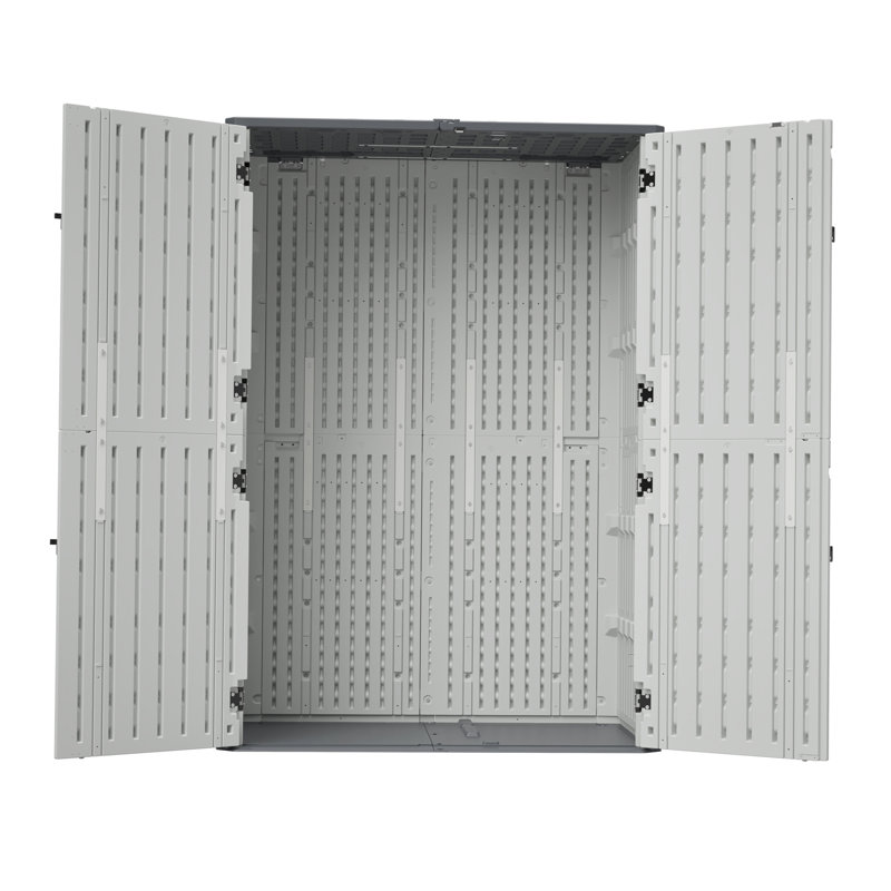 Outdoor Cabinet, Garage Storage Cabinet, Rust Proof Resin Garden Equipment Storage