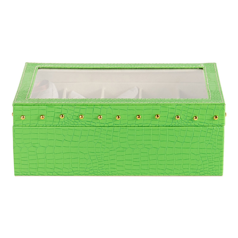 28x28x10 Cm Watch Box, Green/Golden