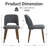  Upholstered Chenille Modern Dining Side Chairs with Solid Wood Legs for Dining Room Set of 4-790102303-790102302