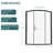 42" W X 76" H Diamond-Shaped Corner Shower Door, 5/16 In.(8Mm), Matte Black
