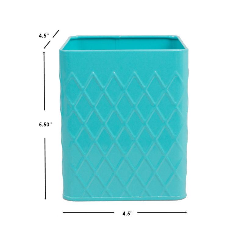 Metal Square Utensil Crock