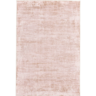 Distressed Abstract Non Slip Washable Area Rug(6'X9', Pink)