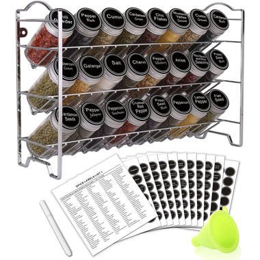 24 Jar Spice Jar & Rack Set (Set of 3) Prep & Savour