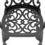 Chaise de patio en fonte d'aluminium 4 pièces avec cadre noir et coussins blanc cassé (même référence: W1710P166006)-325472170