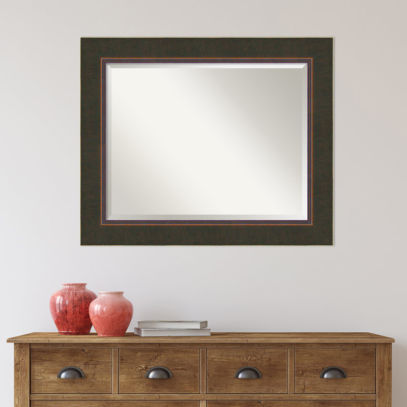 Bourgault Wood Flat Wall Mirror, 28.5" x 34.5"