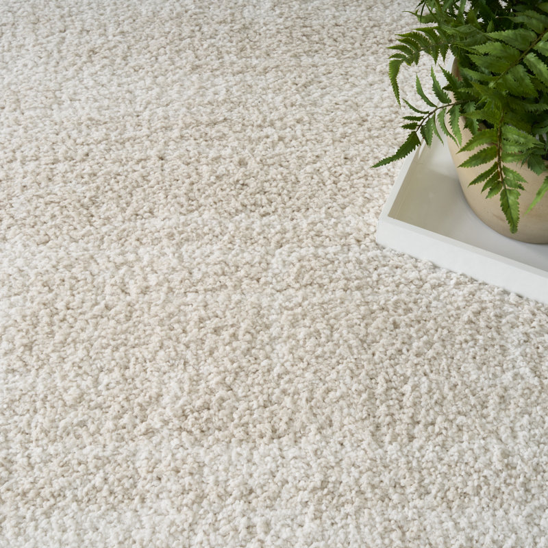 Ebern Designs Amold Ivory Beige Modern Indoor Rug, Rectangle 7'10" x 9'10"