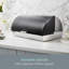 SWAN Elegance Bread Bin with Textured Gloss Finish, Roll Top Design and Ventilation for Longer Freshness, 14L-113862699