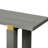62.9", U-style, Entryway Table, Solid Pine Wood Legs, Metal Accents, Veneer Top, Gray, Residential Living Room Modern Minimalist, Veneer, Geometric Trim, Behind - Decor-1421053034