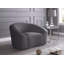 Fauteuil demi-tonneau en velours Alaw-1910994094