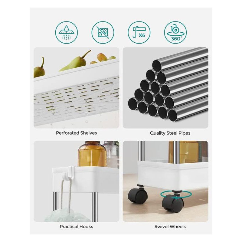 Devkaran Metal Bar Cart