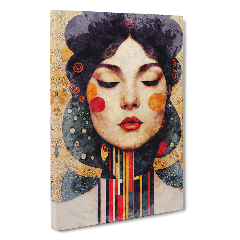 XV1022-5036X Vintage Portrait Of A Woman No.7 - Print, Wrapped Canvas, 50cm H x 35cm W, No Matte