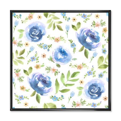 " Blue Roses And Forget-Me-Not "