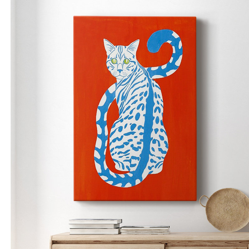 Toile tendue avec châssis complémentaire Complementary House Cat II - prête à être accrochée, H 27 po x l 18 po x P 1 po
