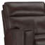 Fauteuil inclinable standard à bouton-poussoir en cuir véritable de 38 po de large Chevelle-871334309