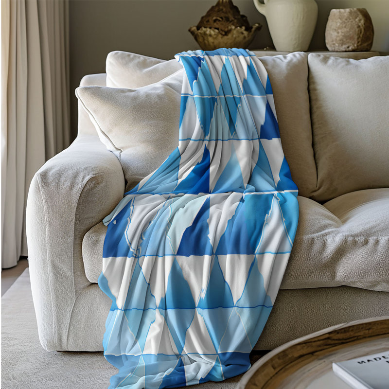 Geo Artistry - Couverture sherpa de qualité supérieure 1 pièce, L 50 po x L 60 po