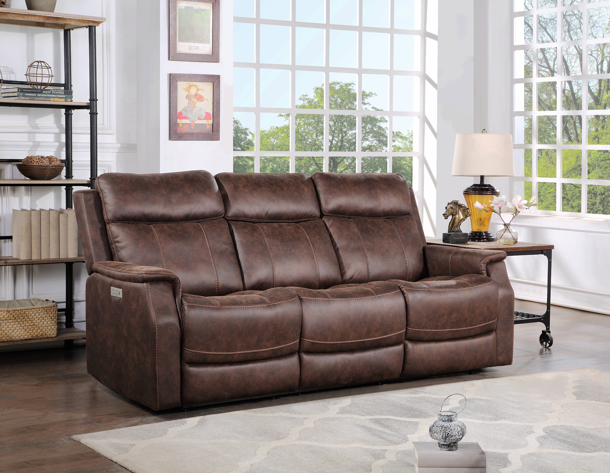 84 inch reclining deals sofa