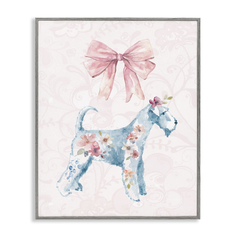 «Pastel Dog Glam», giclée encadrée, design par Carol Robinson, H 20 po x l 16 po, Estampe numérique Farmhouse