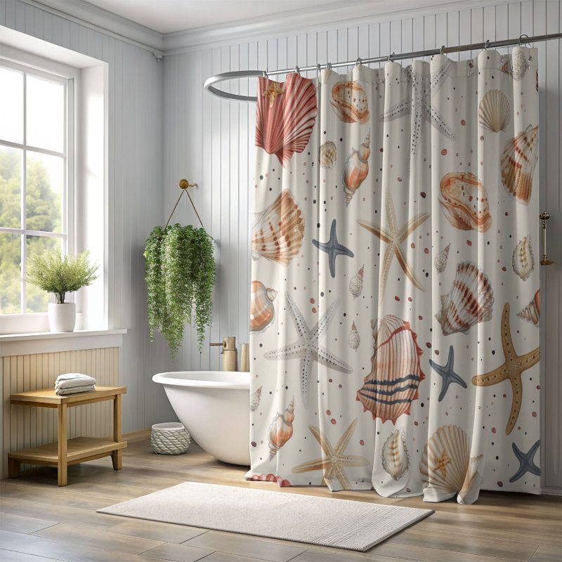 Ocean Fun - Premium Shower Curtain, 74"H x 71"W