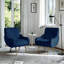 Ensemble de 2 fauteuils d'appoint rembourrés de style moderne Mid-Century de 28 po avec pieds en métal doré et argent et accoudoirs courbés pour salon, chambre à coucher et meuble-lavabo Aitana-1986493102-1986493100
