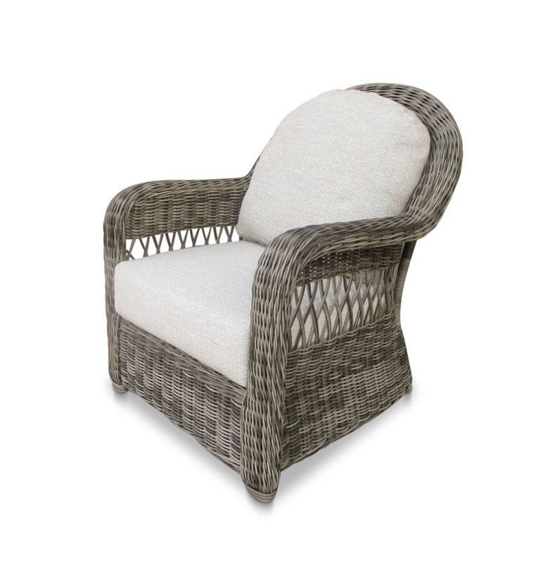 Julia Premium All-Weather Wicker Outdoor Lounge Chair, Dune Performance