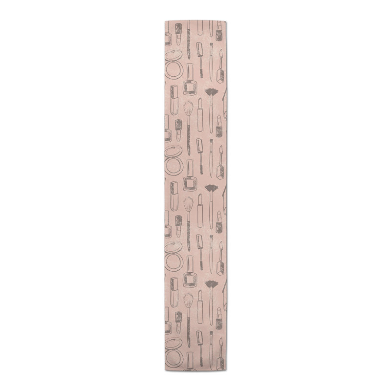 Chemin de table Dewaun, Gris / rose, L 90 po x l 16 po
