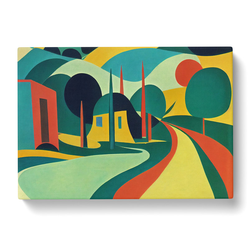Pop Art Meadow Landscape Vol.2 Abstract - Wrapped Canvas, 35cm H x 50cm W x 3cm D