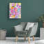 Art mural sur toile tendue - «Euphoria floral» par Amy Tieman pour décoration de salon, de chambre à coucher ou de bureau - 35 x 47