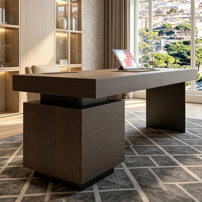 Bureau haut de gamme italien, H 29,53 po x l 70,87 po x P 27,56 po